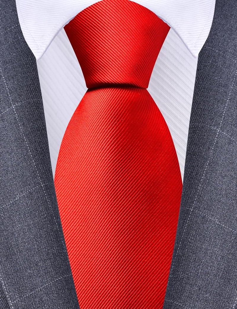 Branduce 63'' XL Tie Mens Extra Long Solid Woven Necktie for Men Big and Tall + Gift Box - Image 2